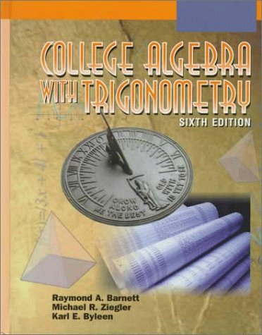 College Algebra With Trigonometry 0070063362 Book Cover
