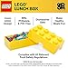 Room Copenhagen LEGO Lunch Box, 7.8” x 3.9” x 2.9”, Bright Yellow