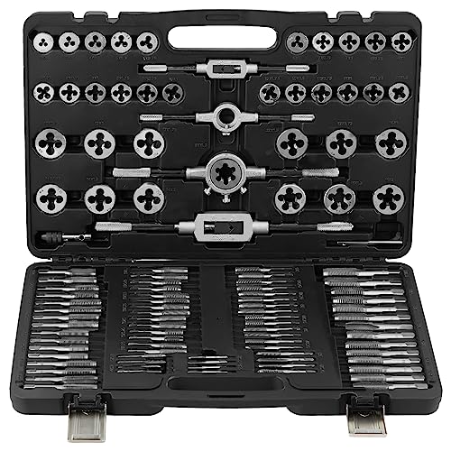 VEVOR Tap and Die Set, 110-Piece Include Metric Size M2 to M18, Bearing Steel Taps and Dies, Essential Threading Tool for Cutting External Internal Threads, with Complete Accessories and Storage Case 9 VEVOR Tap and Die Set, 110-Piece Include Metric Size M2 to M18, Bearing Steel Taps and Dies, Essential Threading Tool for Cutting External Internal Threads, with Complete Accessories and Storage Case - Image 9