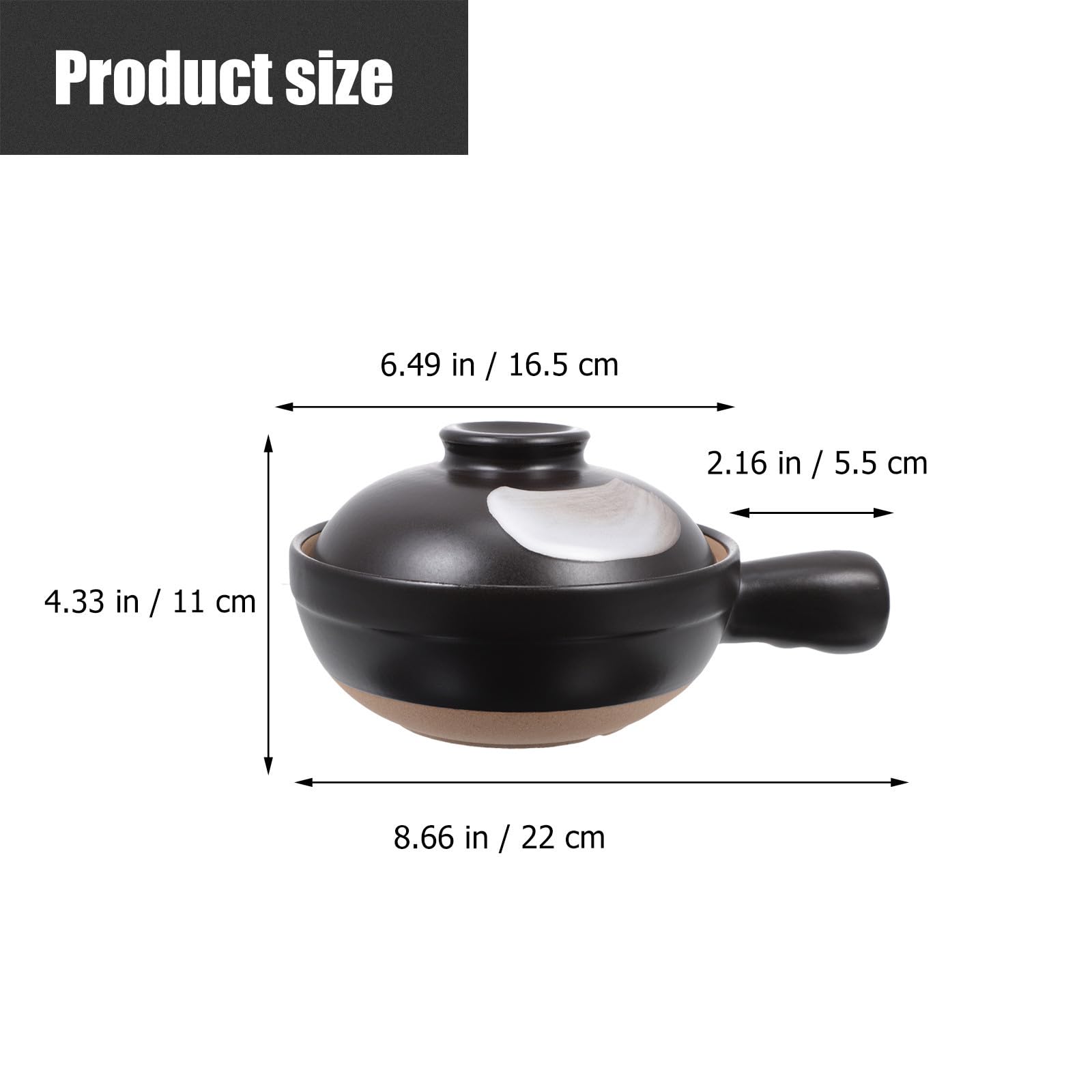 Casseruola Tradizionale Piccola in Ceramica Manico Singolo