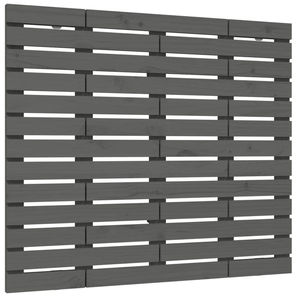 824675 Testiera da Parete Grigia 96x3x91,5cm in Legno Massello di Pino Testata in Legno,Testata Letto Matrimoniale Muebles Dormitorio Spalliera Letto Testiere per Letto Matrimoniale