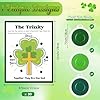 Motipuns 30 Pcs St. Patrick's Day Handprint Cards with 3 Pcs Large Ink Pads Shamrock Craft Kits for Sunday School Crafts Supplies Religious St. Patrick's Day Activity for Church Spring Crafts #1
