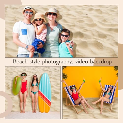 Fondo Fotográfico Playa FuWeave 7x5 ft miniatura 4
