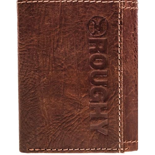 HOOEY Leather Tri-Fold Men's Wallet (Strap - Brown/Aztec)2