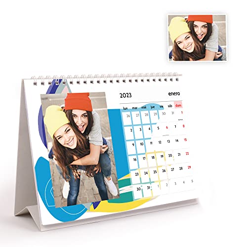 Fotoprix Calendario 2023 sobremesa personalizado con tus fotos | Varios Diseños y Tamaños Disponibles | Calendario estilo Pop | Tamaño: 21 x 15 cm Cover