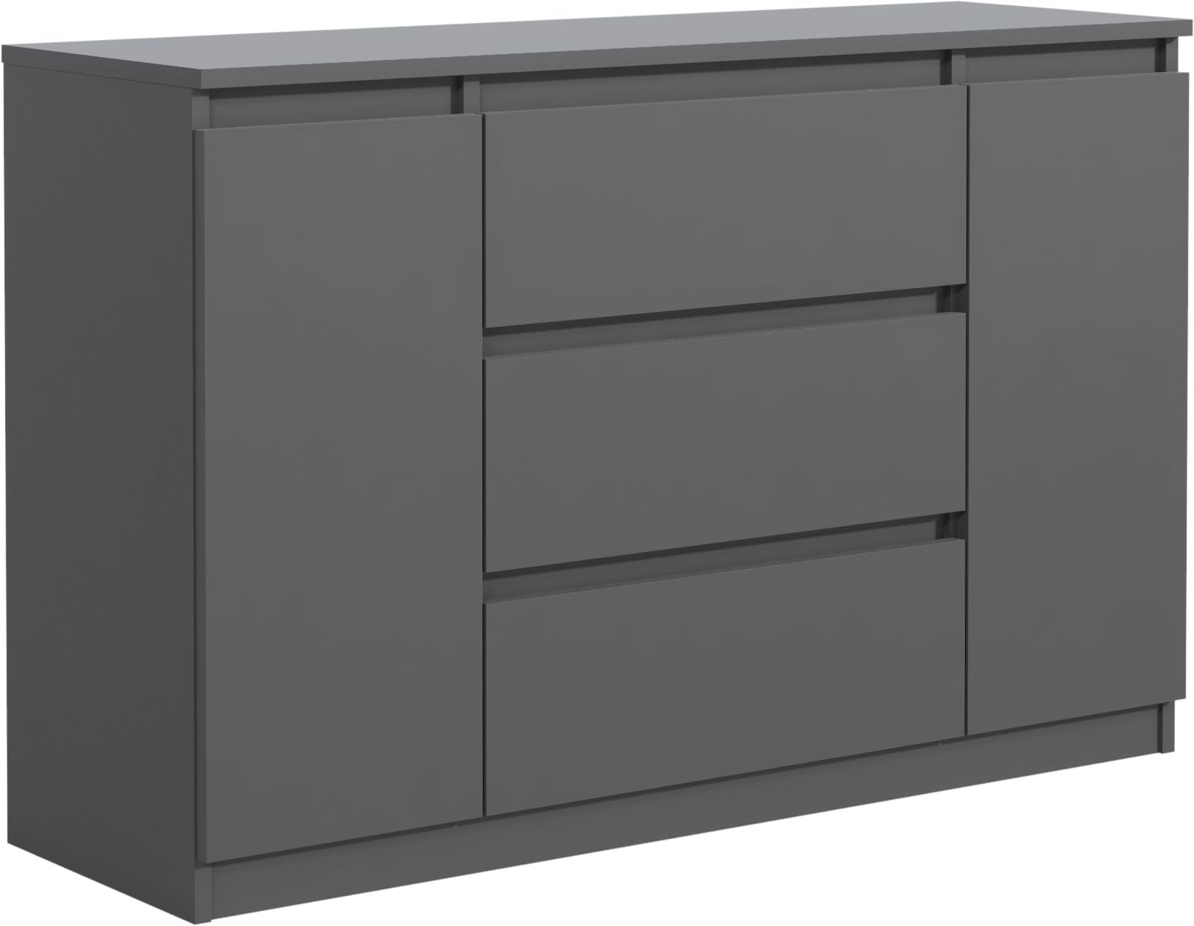 Commode avec 3 tiroirs et 2 Portes de Placard 120 cm Idéale pour Le Salon, la Chambre à Coucher, la Chambre d'enfant et Le Bureau Solution Moderne et élégante pour Un Rangement stylé