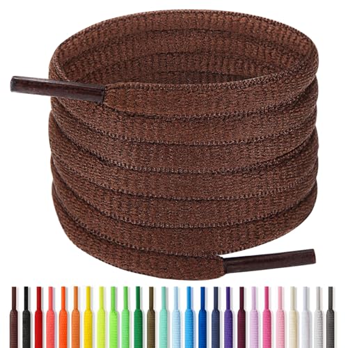 Image of Handshop 1 /4 inch Oval Athletic Shoelaces 24 inch-72 inch in 22 Colors Half Round Shoe Laces