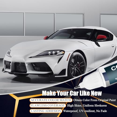 Image of DUNGRANI White Car Scratch Remover Touch Up Paint Pen | Quick Dry Automotive Paint for Minor, Deep Scratches, Chips & Scuffs | Easy Applicator for Cars & Bikes (Silver)
