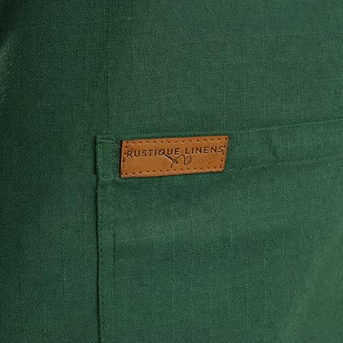 Image of Work Apron - Stylish Cotton Apron with Rip Stop Weave, Waterproof & Breathable Membrane, Durable Tear Resistant, Chef, Kitchen, BBQ, Workshop & Gardening Apron-Forest Green