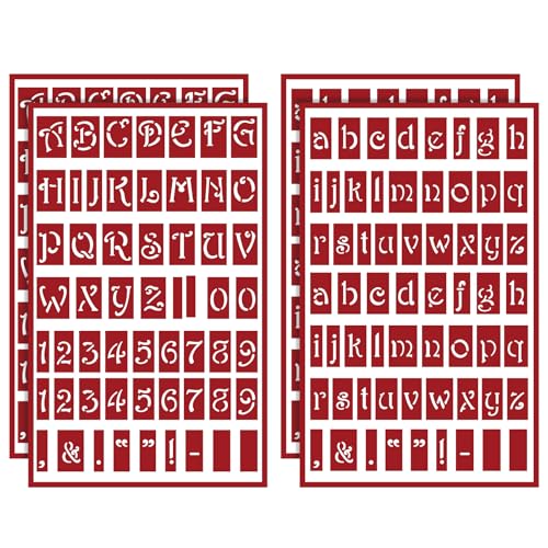 ForraFun 4 Pcs Self-Stick Glass Etching Engraving Stencils for Glass or Stamping Adhesive Stencils...