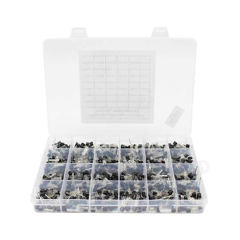Transistor 840pcs / Set 24Values ​​TO-92 Transistor BC547 BC327 BC337 2N2222 3904 3906 C945 PNP/NPN Transistores Conjunto Kit de Surtido de electrónica