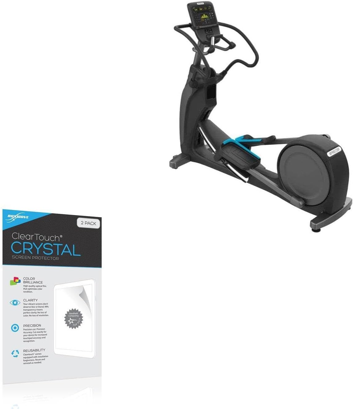 BoxWave Screen Protector Compatible with Precor EFX 833 Elliptical - ClearTouch Crystal (2-Pack), HD Film Skin - Shields from Scratches