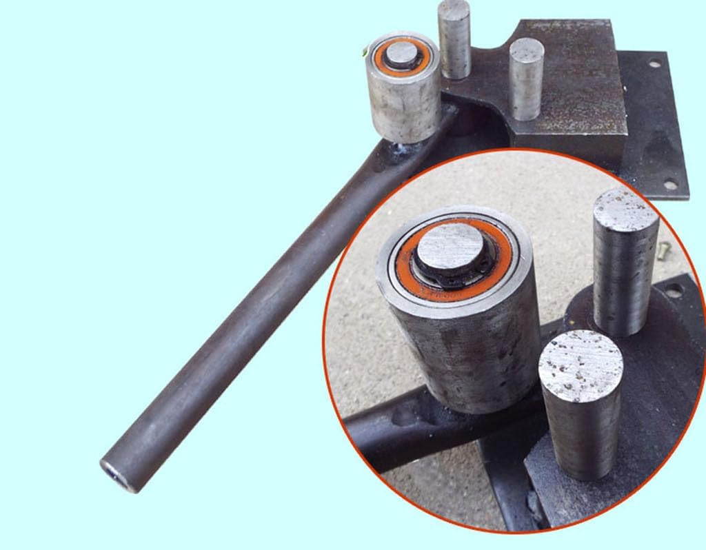 Manual Rebar Bender Tool, 4-14mm Capacity for Steel Bar & Rebar, Medium Size, Industrial-Grade Metal Forming & Bending for DIY/Workshop