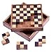 Produktbild LOGOPLAY Schach Puzzle - Pentomino Puzzle - Lernspiel - Denkspiel - Knobelspiel - Geduldspiel - Logikspiel in Schachbrettmuster-Optik aus Holz