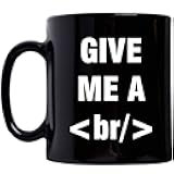 Computer Programmer Gifts - Give Me A Break - Mug Coffee Cup Tea - 11oz Black Ceramic - Office Funny Cute Gag - CIS Software Developer Engineer Coder Programming