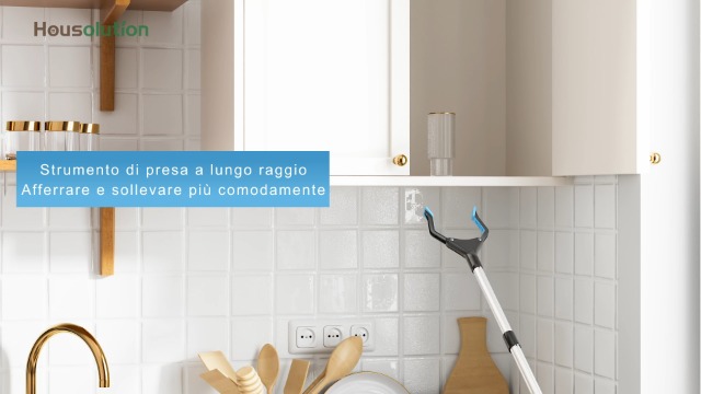 Pinza Telescopica Pieghevole 110cm - Magnetica, Per Raccogliere Frutta E Oggetti, Lega Alluminio - Foto 8