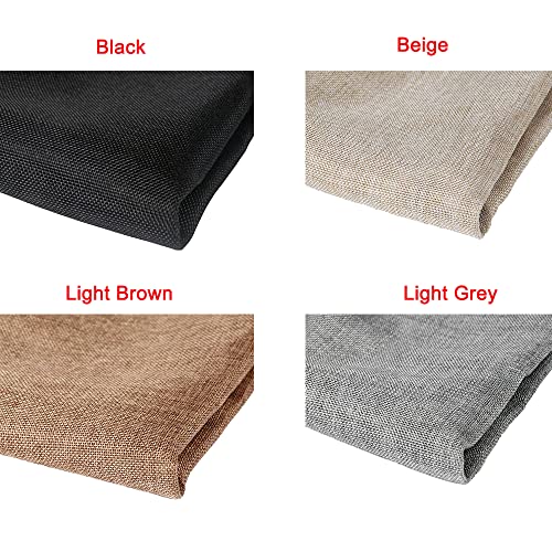 Flushbay Speaker Grill Cloth Linen Single Layer Speaker Fabric Protective Dustproof Mesh Cloth Stereo Fabric Replacement For Home Stage Speakers, Media Cabinet, Ktv Box(50 * 146Cm-Beige) #TOP1