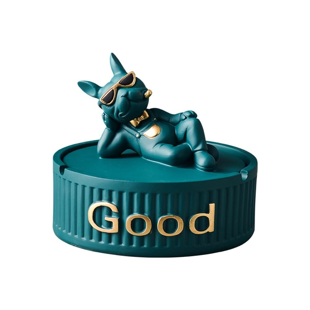 Ashtrays Trendy Office Ashtray Prevents Fly Ash, Creative Gift for Boyfriend(Green)
