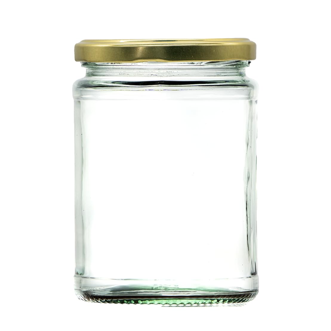 Wares Of Knutsford Gold Lid 12 X 500Ml Large Glass Jam Jars With S