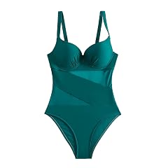 Swimsuit for Women 2024 One Piece Modest High Waisted Criss Cross V Neck Mesh Monokini Swimwear Slimming Bathing