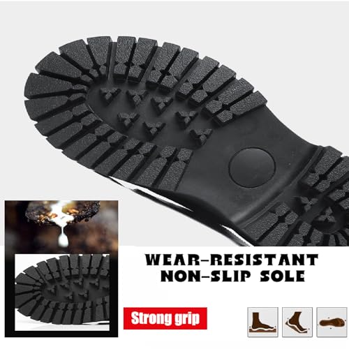 Men's Patent Leather Platform Loafers Casual Comfortable Round Toe Anti-Slip Lug Sole Slip On Loafers for Business Formal Party Work Dress Shoes4