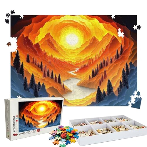 Puzzle 1000 piezas de madera que encajan perfectamente para evitar piezas sueltas y rotas