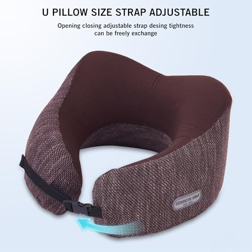 Image of Kenneth Cole Unisex U-Shaped Neck Pillow - Adjustable & Ergonomic Design Travel Pillow|Ultimate Comfort Neck Pillow Ideal for Cars, Trains, Home, Office, Long Flight|Full Surrounding & Soft Pillow