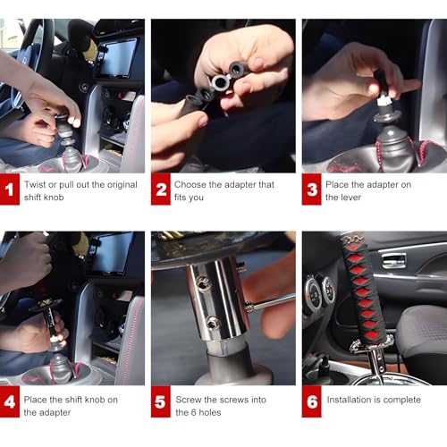 KVAEY Samurai Sword Shift Knob, Automotive Katana Manual Transmission Gear Shift Handle, Universal Aluminum Alloy Stick Shift Knob for Most Manual Vehicles, Car Accessories (Black)