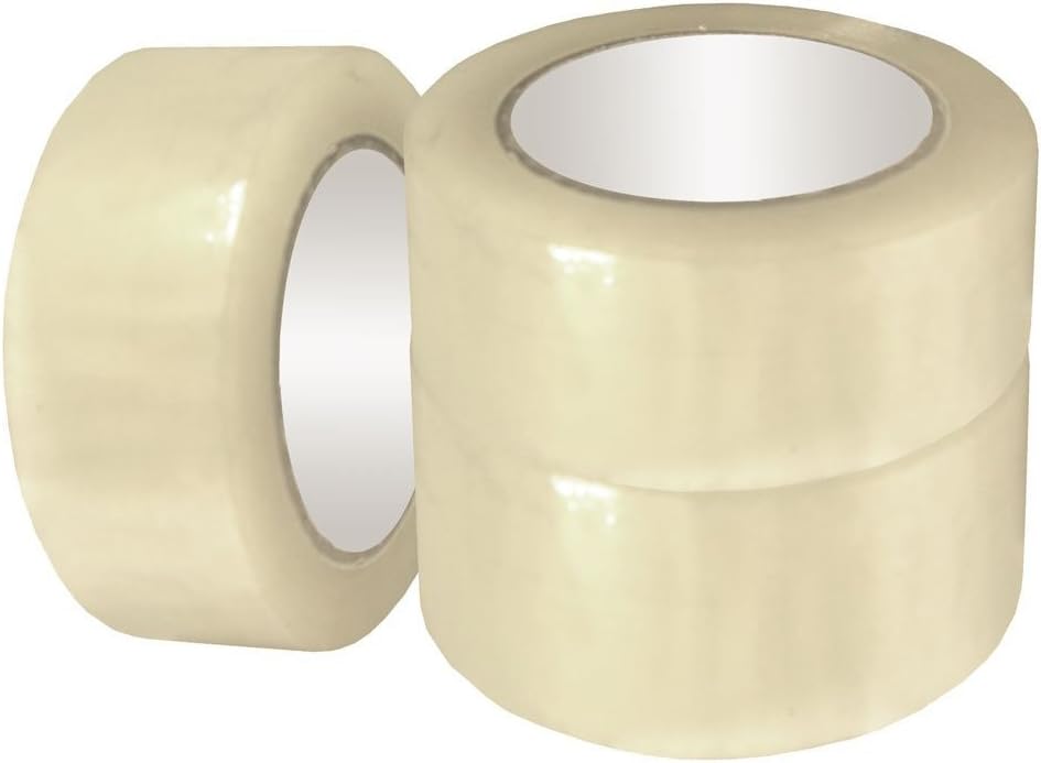Packing Tape Clear 2" x 110 yards 360' ft Carton Sealing Packaging Tapes Heavy Duty Premium Quality Strong Grip by DKpacking (3 Pack)