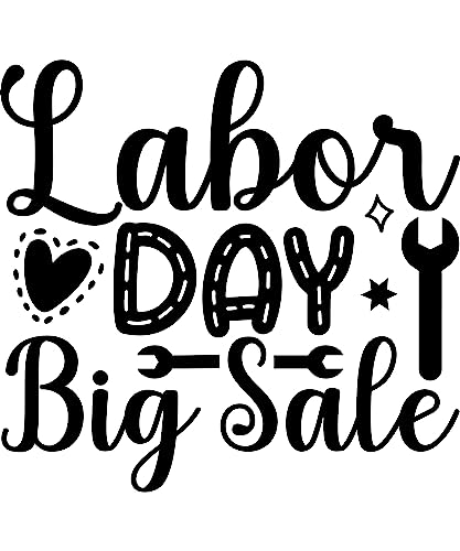 SEC Apparel Labor Day Iron On Vinyl Patches Decals Transfers Applique Letters for t Shirts Fabric...