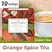 Premium Organic Holiday Tea Bag Sampler Gift Box - 90 Bags 9 Exotic Flavors Herbal Orange Spice, Mango, Earl Grey, Pomegranate, Peach, Green, Ginger Peach, Lemon Ginger, Acai Berry
