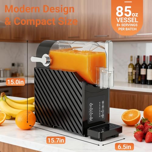 Image of Erivess Slushie Machine, 85 oz Slushy Maker for Home with Auto-Clean & Low Noise, Professional Frozen Drink Maker, No Ice Needed, 3 Preset Programs, Frozen Margaritas, Frappes, Milkshake