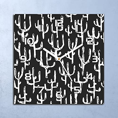 Horloge murale cactus Coloray pour décorer et habiller un mur de salon moderne