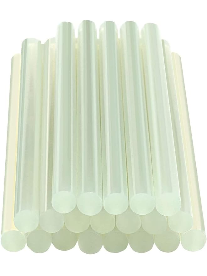 Bristo 20 Pcs 7mm Transparent Glue sticks for 20W Hot melt Glue Gun, Adhesive Gluesticks for Arts, Crafts, Electronics, Repairing & Home Use. [7mm - 20 Sticks]