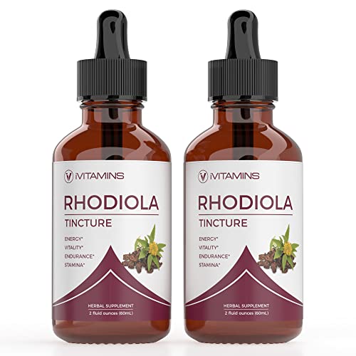 Rhodiola Tincture | Rhodiola | Rhodiola Rosea | Rhodiola Supplement | For Brain, Energy, Stamina, Stress, & Mood Support | Energy Supplements | Stress Relief | Rhodiola Herb | 2 Pack: 120 Servings #TOP15