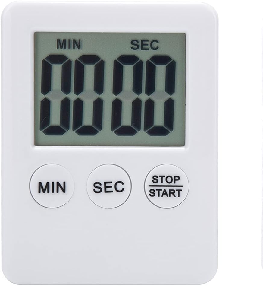 Super Thin LCD Digital Screen Kitchen Timer Square Cooking Count Up Countdown Alarm Magnet Clock (Color : OneColor)