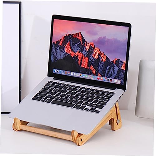 Soporte ajustable de madera para laptop HOMSFOU miniatura 4