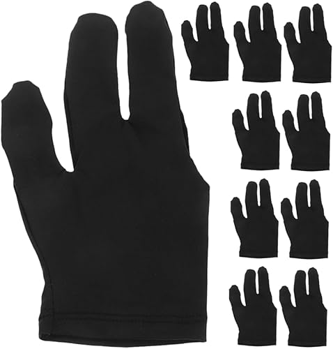balacoo 10pcs Breathable Elastic Billiard Gloves Finger Design for Improved Cue Control Comfortable Fit for Men Women Billiards Snooker Cue Sports