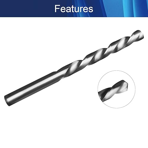 Miniatura 3 de Brocas helicoidales Brocas manuales Herramientas rotativas de acero de alta velocidad Broca de 0.291 in con vástago recto para madera aleación de