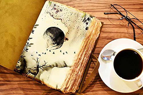 Image of ALCRAFT Leather Journal Notebook Customized Name /Date /Logo Personalized Customized Vintage Dairy Perfect for Hm or Her 6 X 4.5 Inches