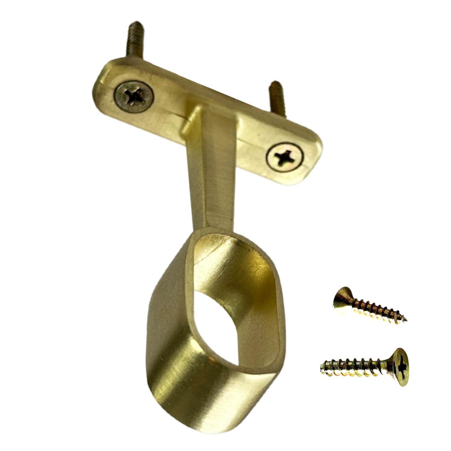 Desunia Support central pour tringle de placard ovale | Laiton satiné | Lot de 4