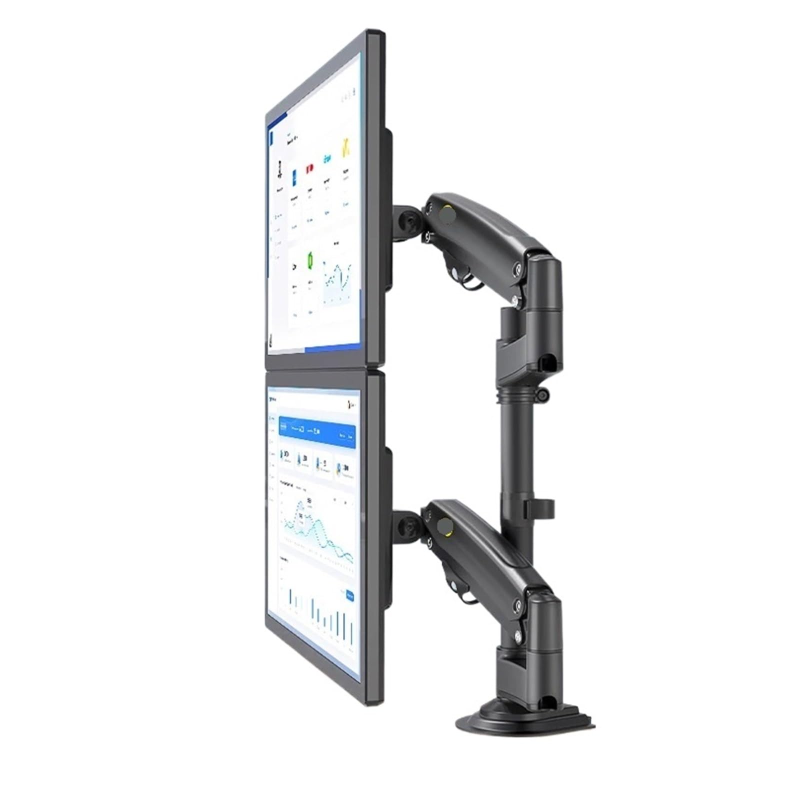 Support double moniteur H180 bras a ressort gaz ecran LCD 32 pouces