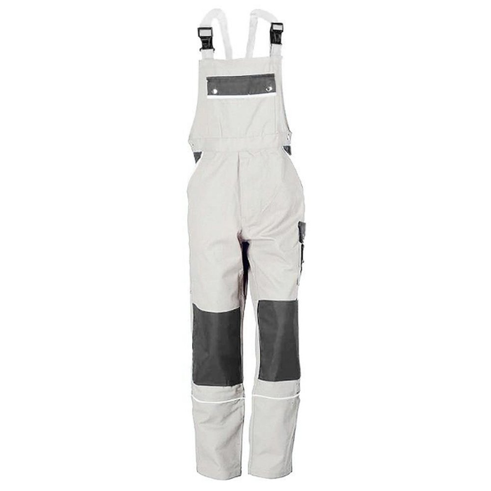Arbeitshose Latzhose Canvas 320g/m² Weiß Größe 70 (Bitte beachten Sie zur Ermittlung der für Sie passenden Größe Bitte unbedingt unsere Größentabelle)