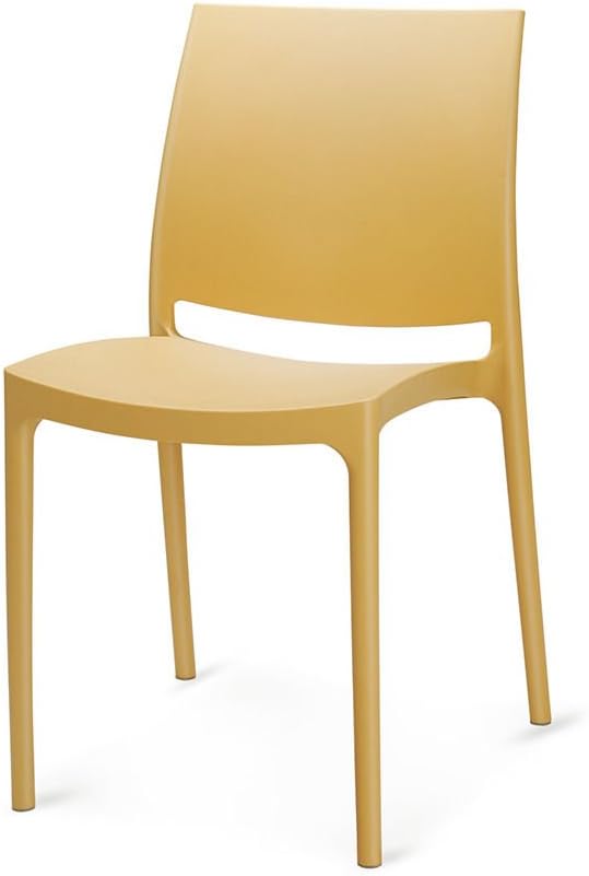 Nilkamal NS08 Plastic Mid Back Chair | Chairs for Home| Dining Room| Bedroom| Kitchen| Living Room| Office - Outdoor - Garden | Dust Free |100% Polypropylene Stackable Chairs