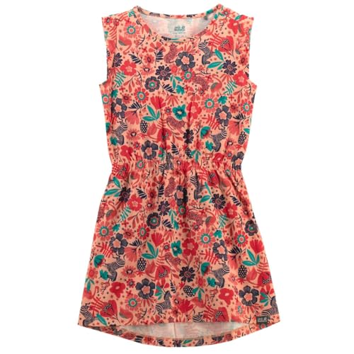 Jack Wolfskin Mädchen Lily Lagoon Kleid, Desert Rose All Over, 128, 1607792