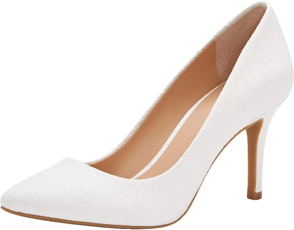 INC Womens White Zitah Pointed Toe Kitten Heel Slip On Pumps 7 M