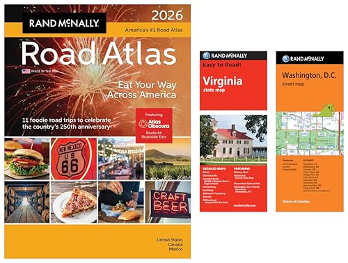 2026 Road Atlas with Easy to Read Virginia & Washington, D.C. State Maps