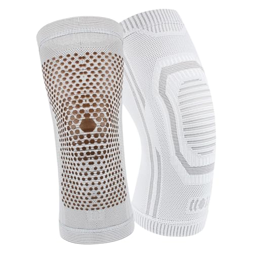 PartyKindom Protective Wrap Graphene Support for Men Compression Fit Thin Pads Winter Leg Patella Support for Sports