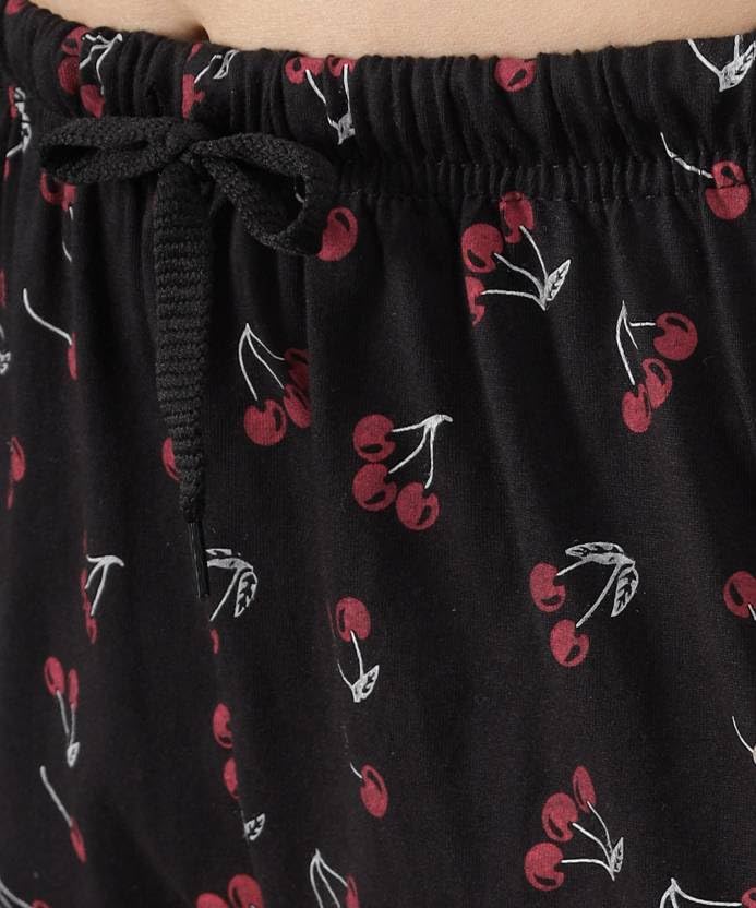 Image of Women's Cotton Pyjama, Drawstring Waist with Pockets, Soft Comfortable Sleepwear - (Pack of 3)