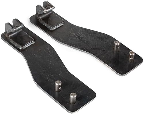 Miniatura 1 de Titan Attachments Placas de montaje de fijación rápida soldadas para cargadores de tractor John Deere, acabado negro, gancho JD y pin